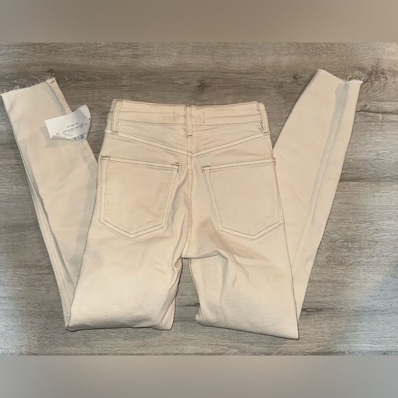 FREE PEOPLE SZ 24 Women’s Cream Jeans - Picture 1 of 5